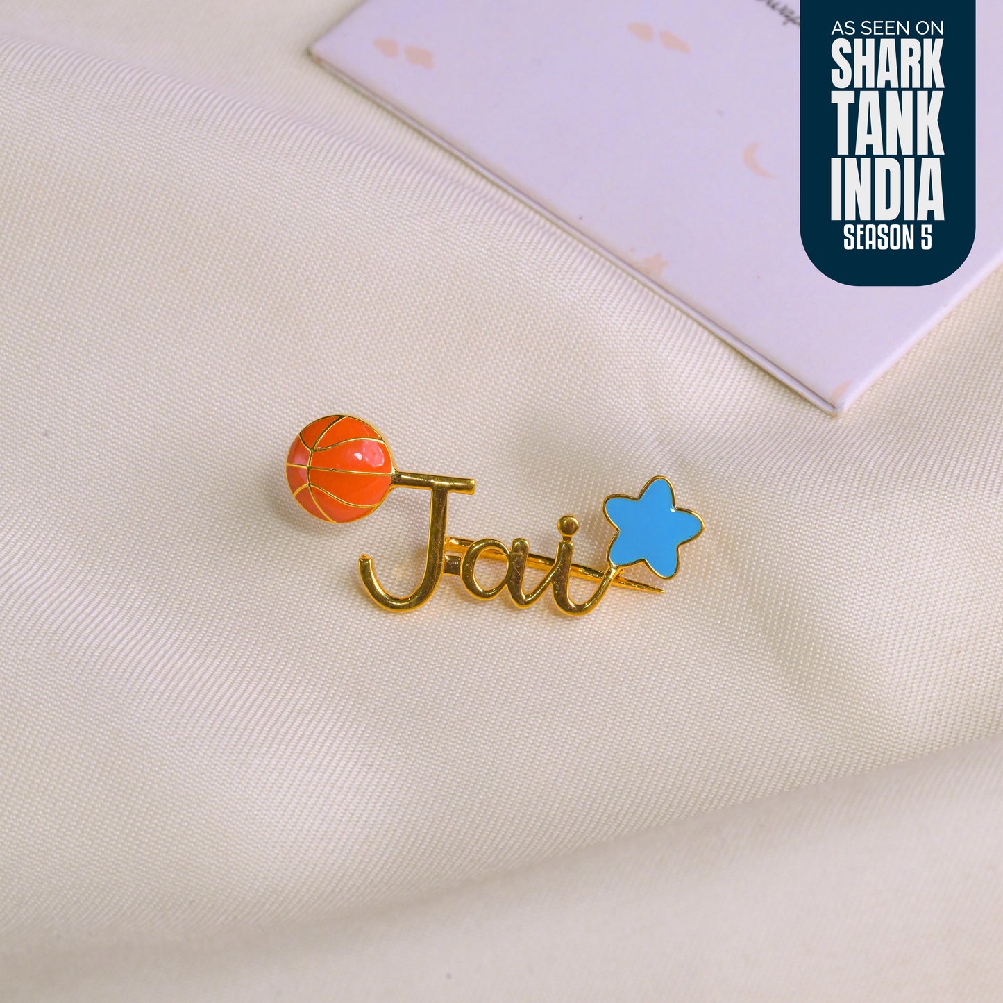 Personalized Name Basketball star Silver Brooch