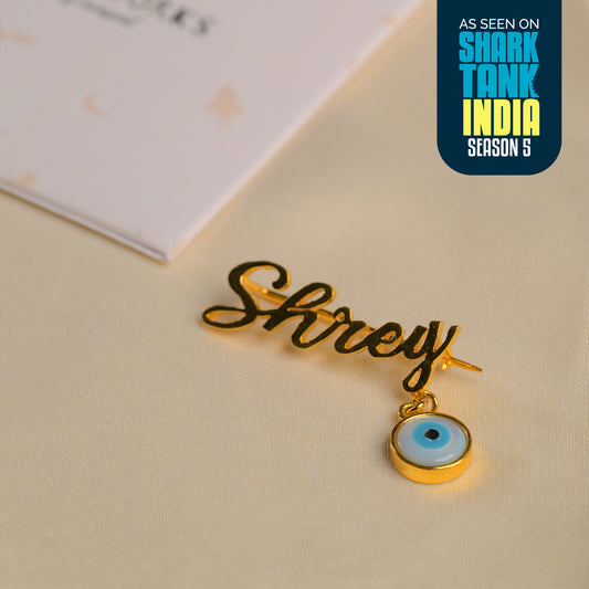 Evil Eye Name Silver Brooch Gift Box