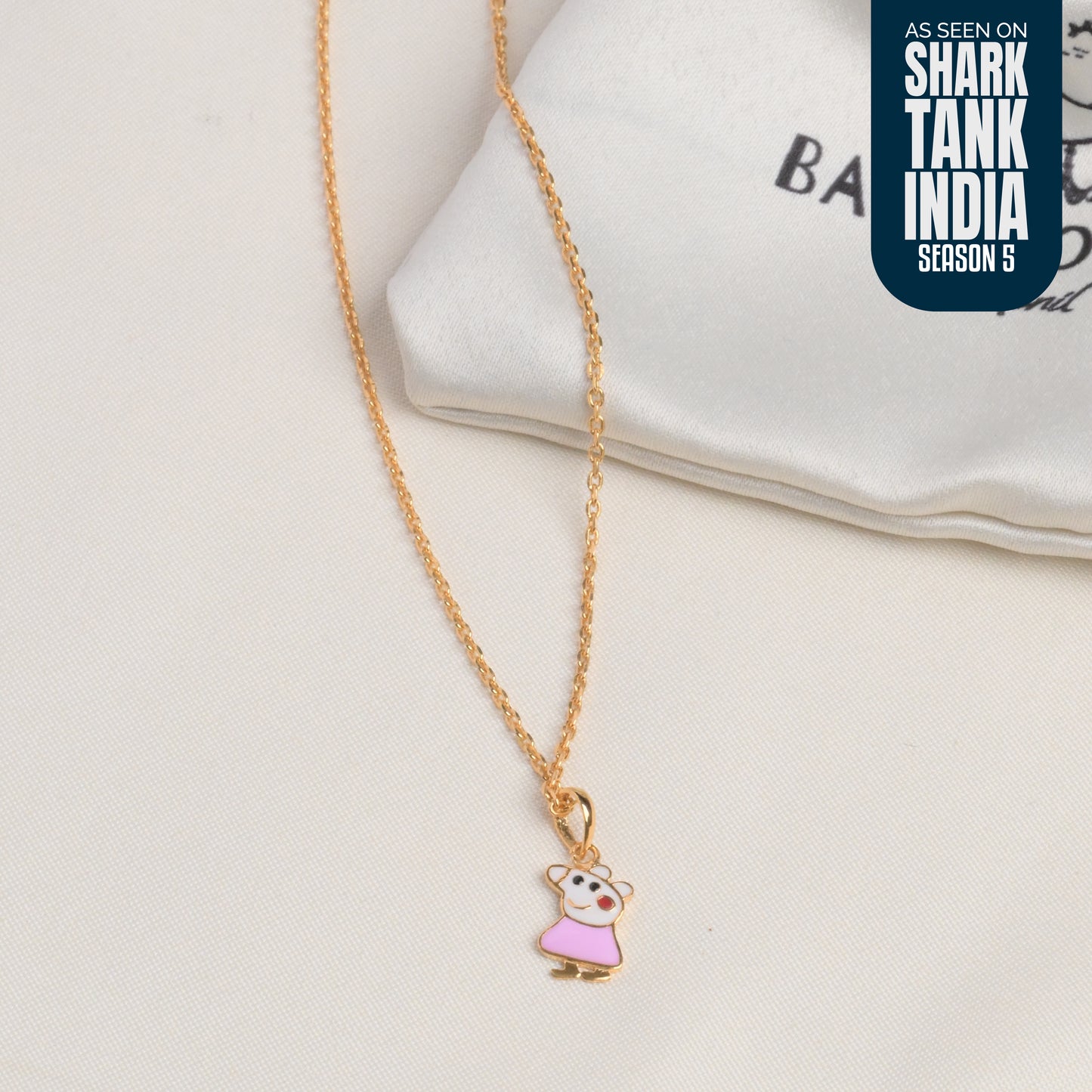 Peppa Pig Pendant With Silver Chain