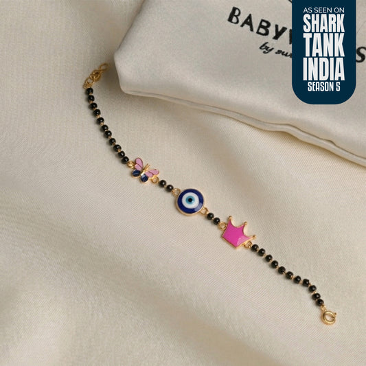 Butterfly Evil Eye Crown Silver Nazariya