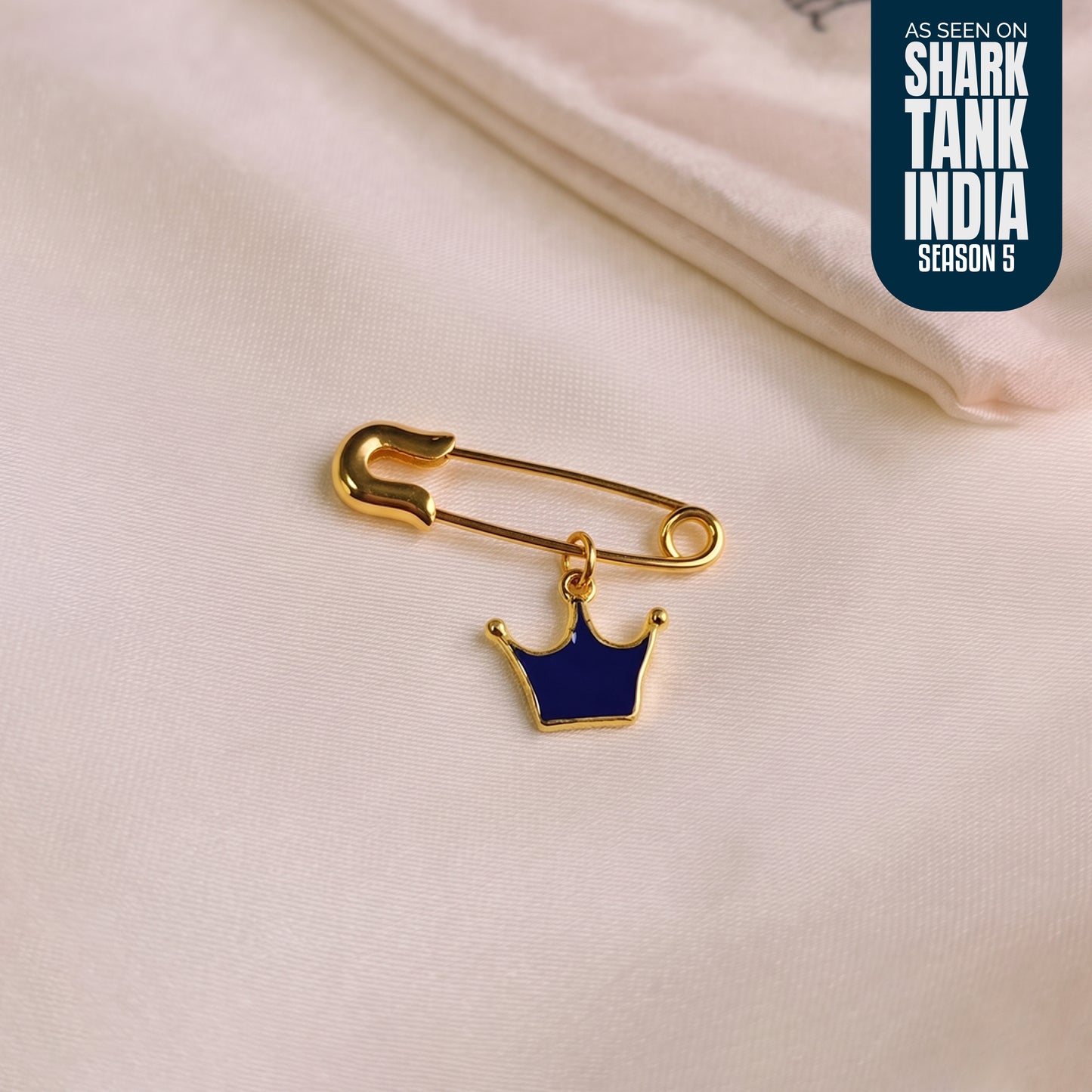 Crown Silver Lapel Pin