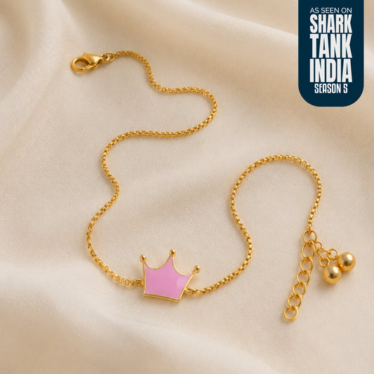 Crown Silver Anklet