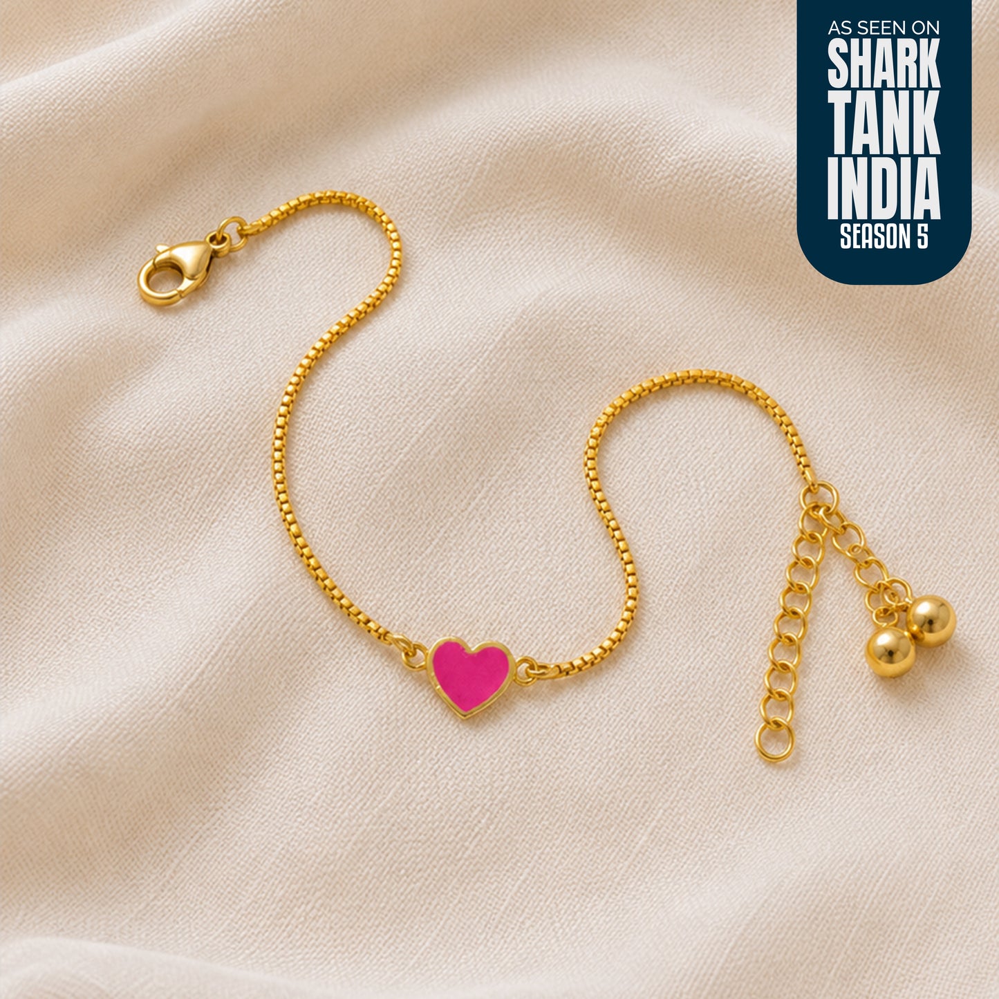 Heart Silver Anklet