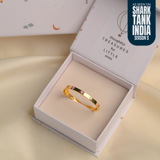 Pink Heart Diamond Cartier Silver Kada