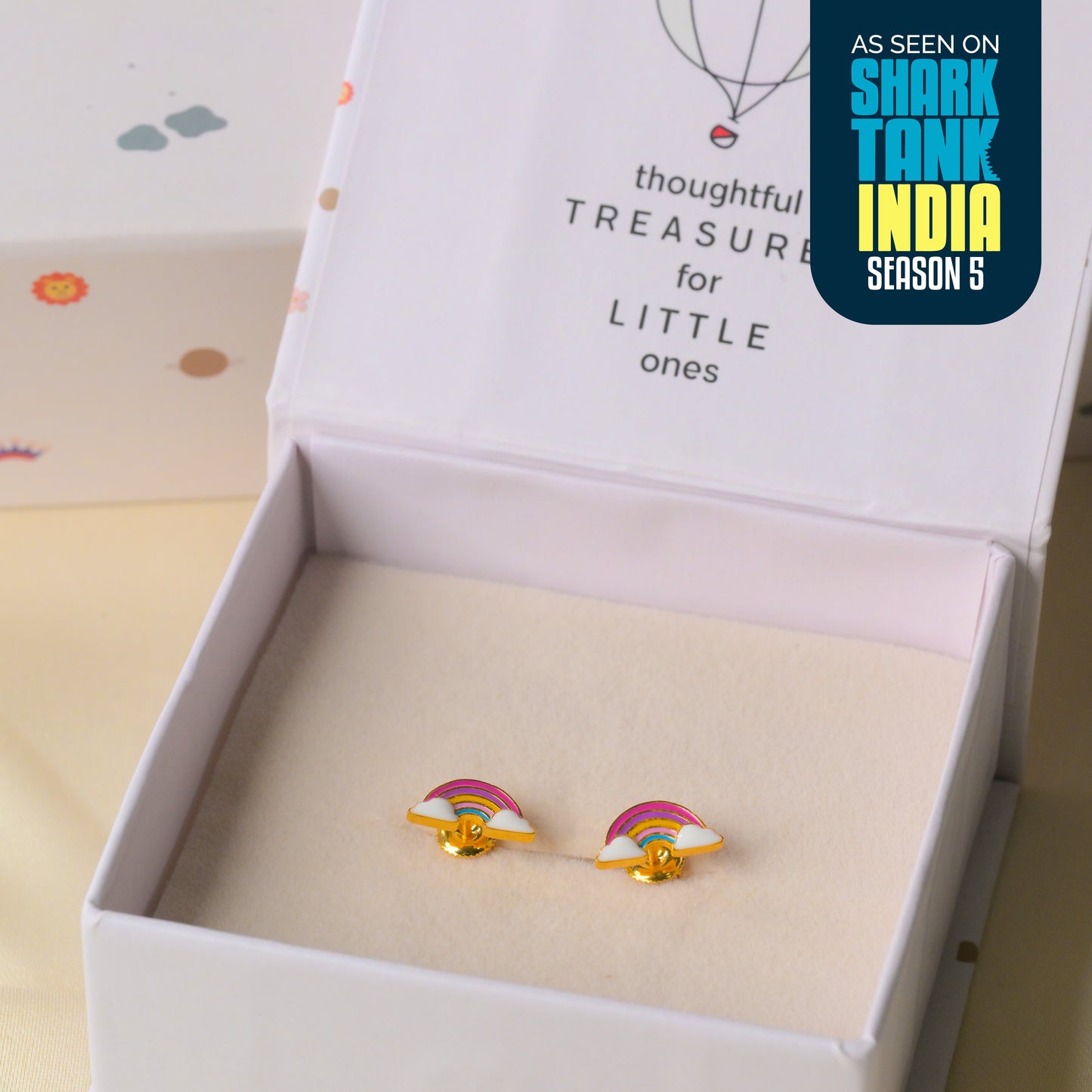 Colorful Rainbow Silver Earrings