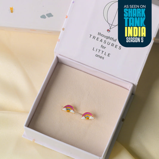 Colorful Rainbow Silver Earrings