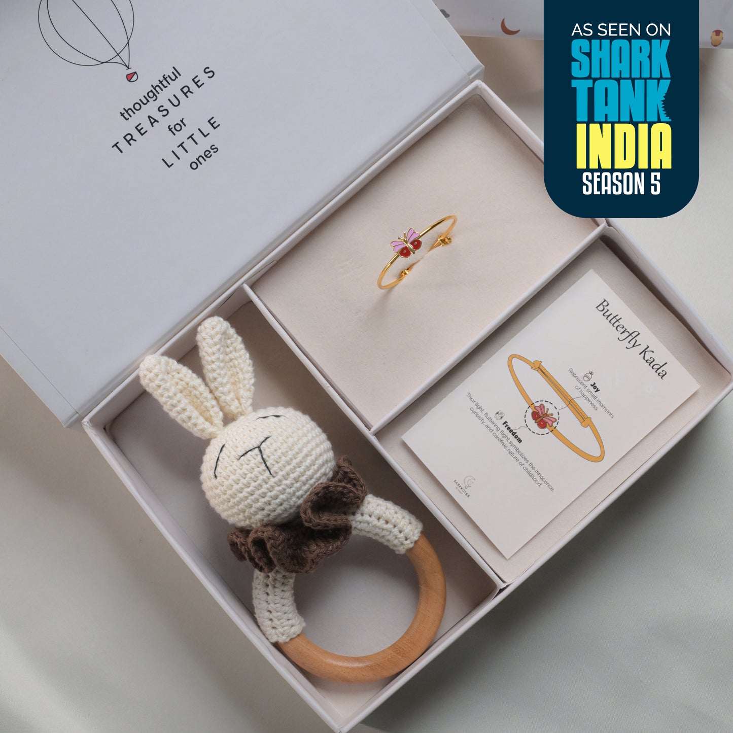 Butterfly Silver Kada Gift Box