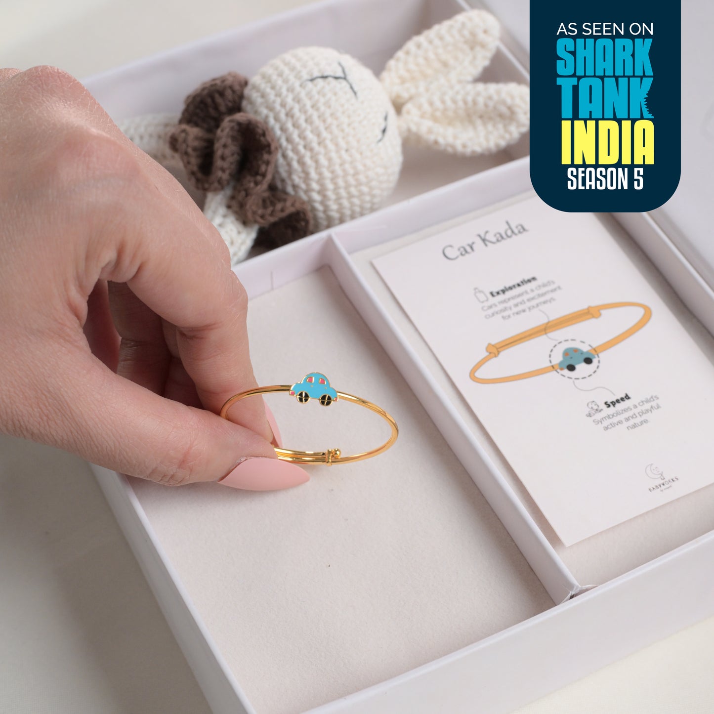 Car Silver Kada Gift box