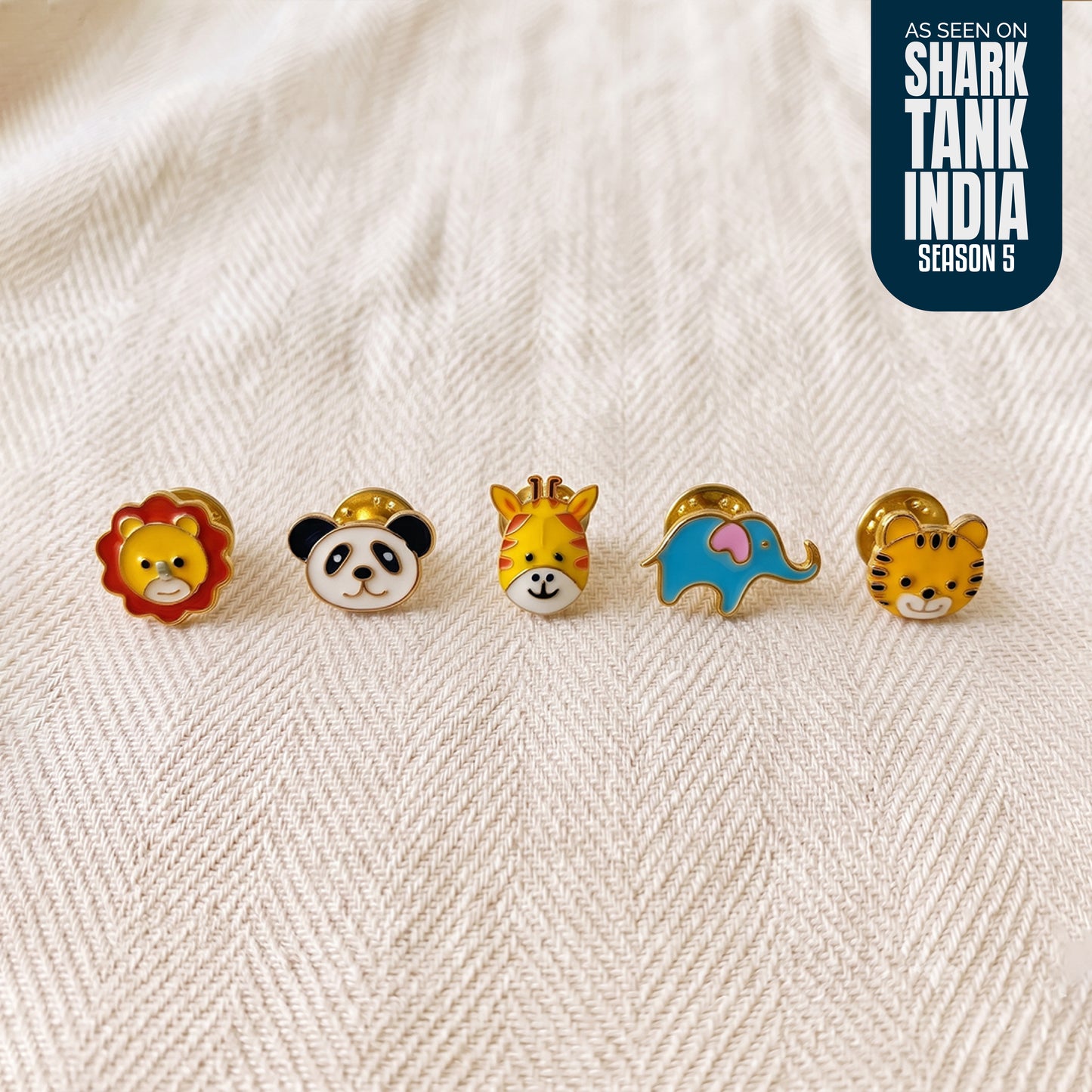 Animal Kingdom Kurta Buttons / Cufflinks Silver Set