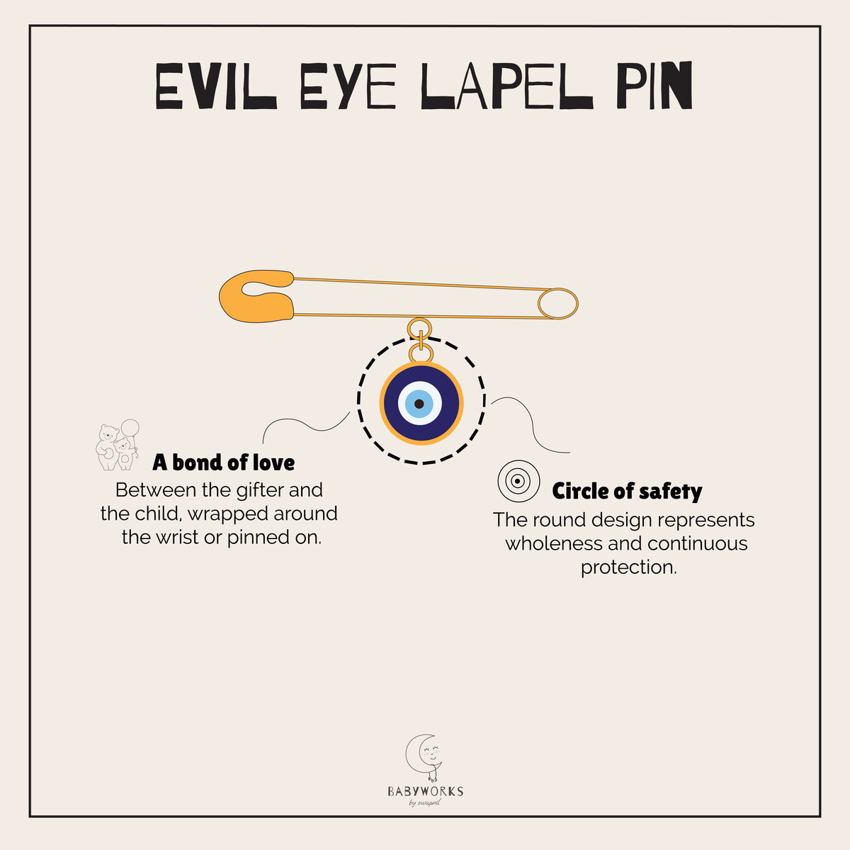 Blue Evil Eye Silver Lapel Pin feature image