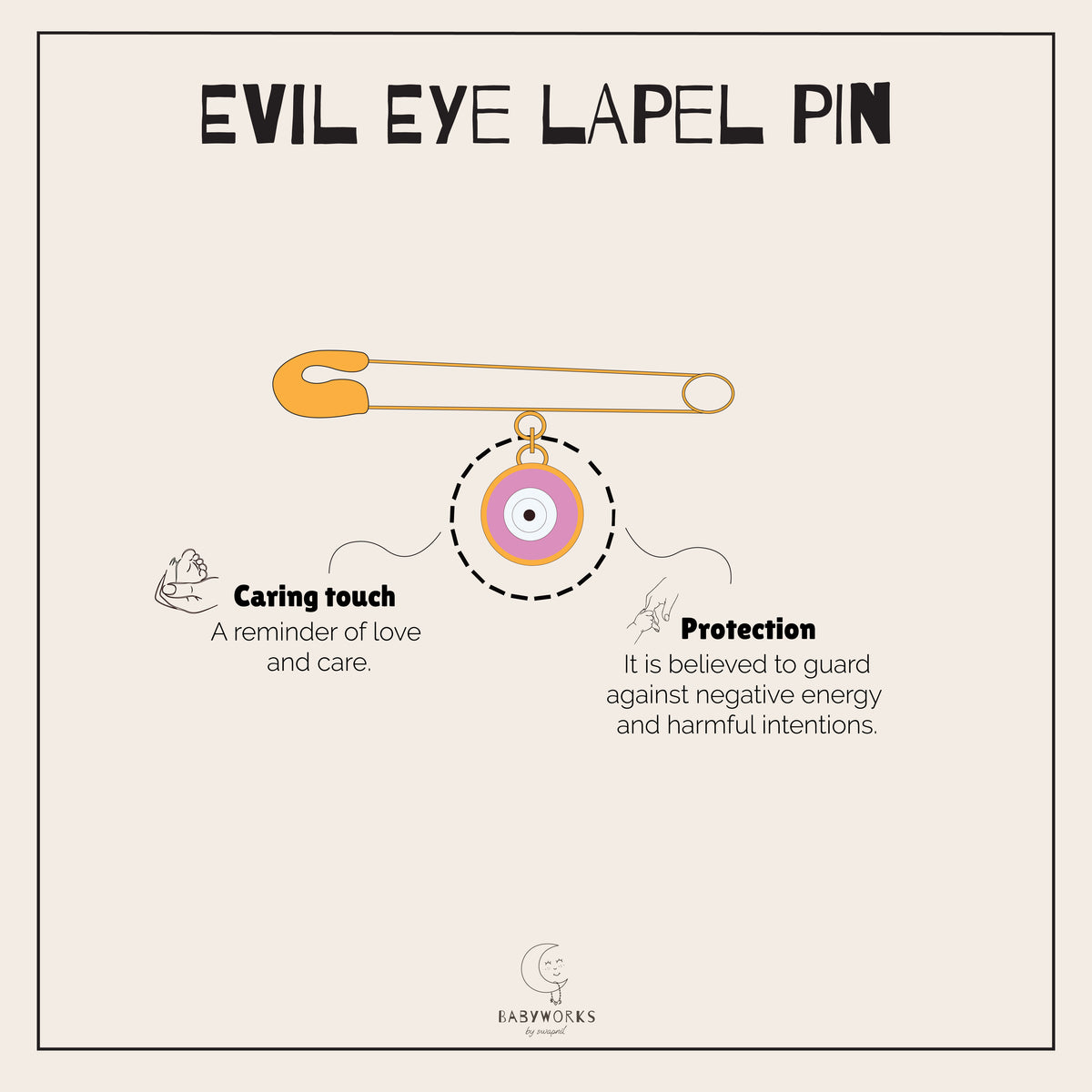 Pink Evil Eye Silver Lapel Pin feature image