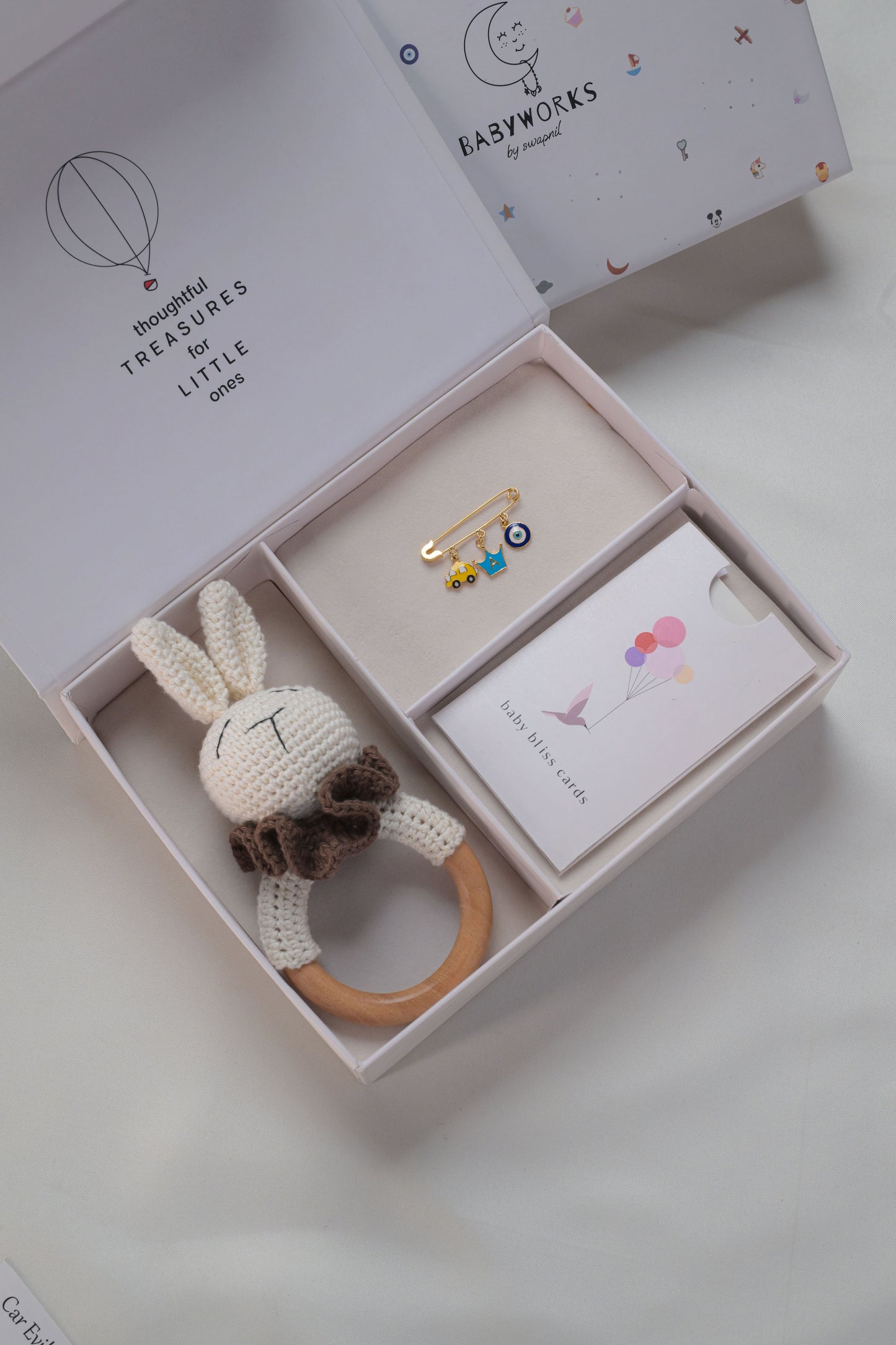 Car Crown Evil Eye Silver Lapel Pin