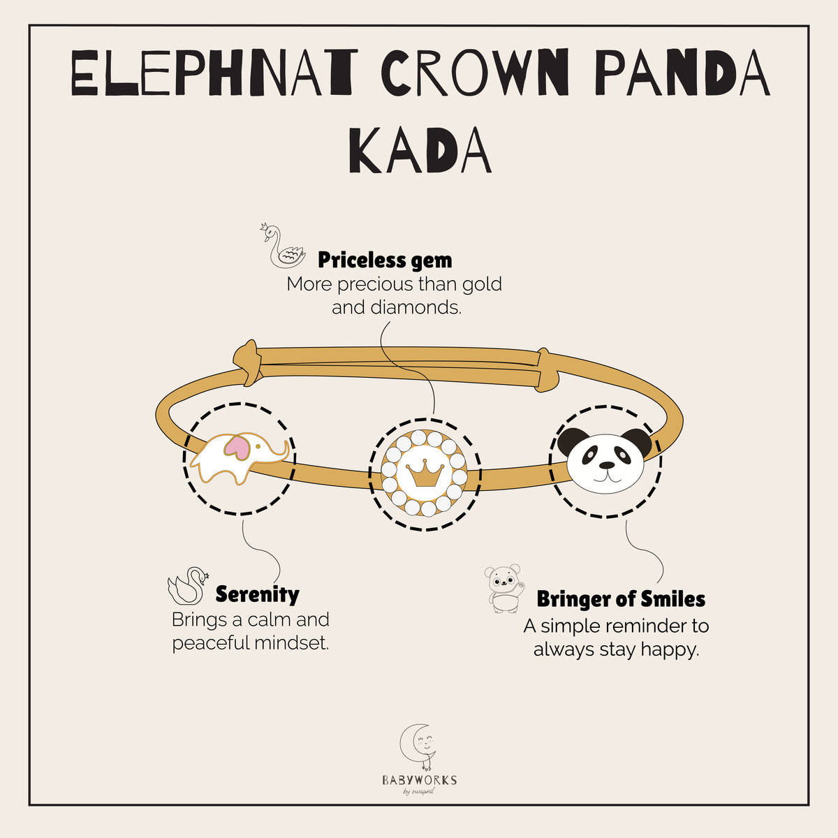 Elephant Crown Panda Silver Kada feature image