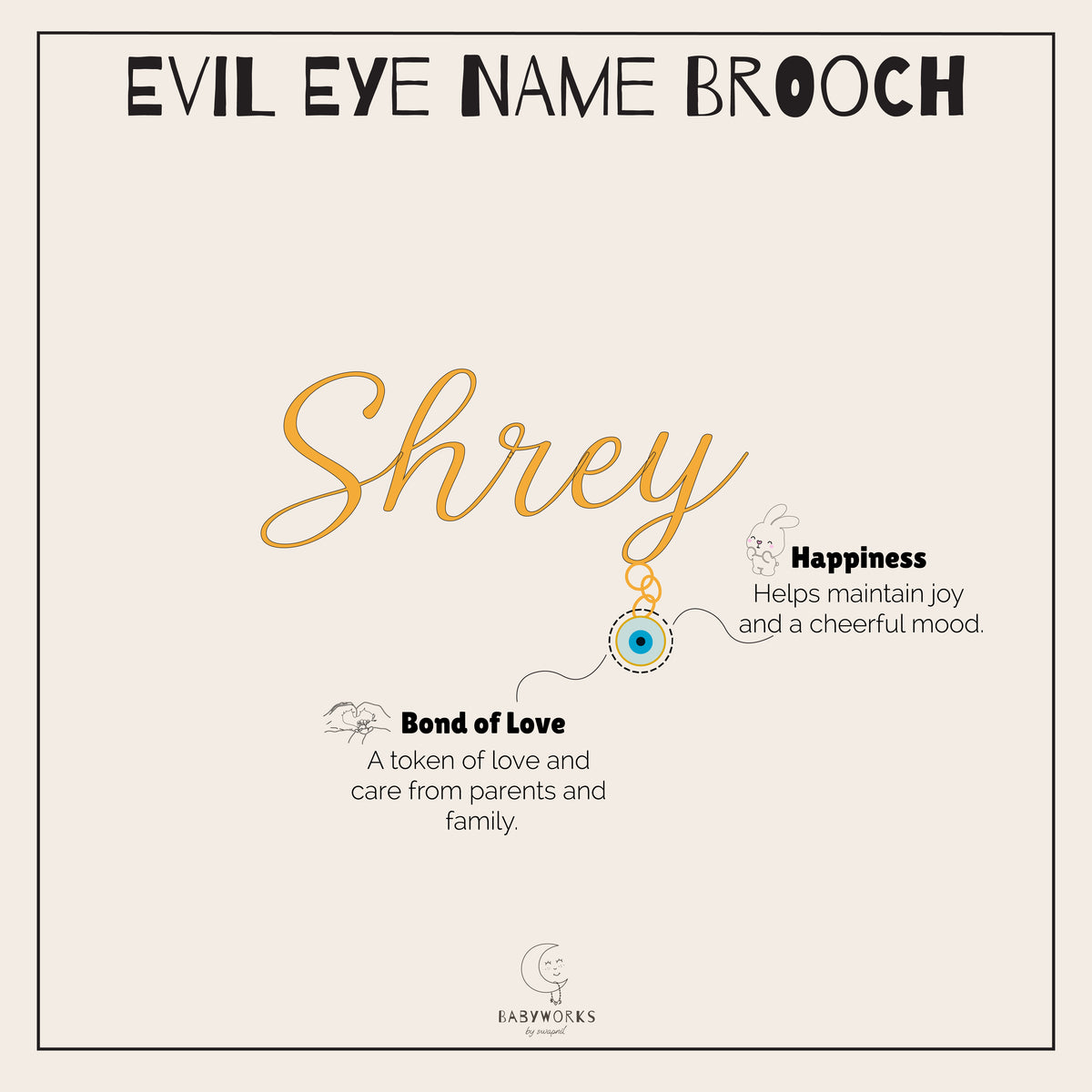 Evil Eye Name Brooch Silver feature image