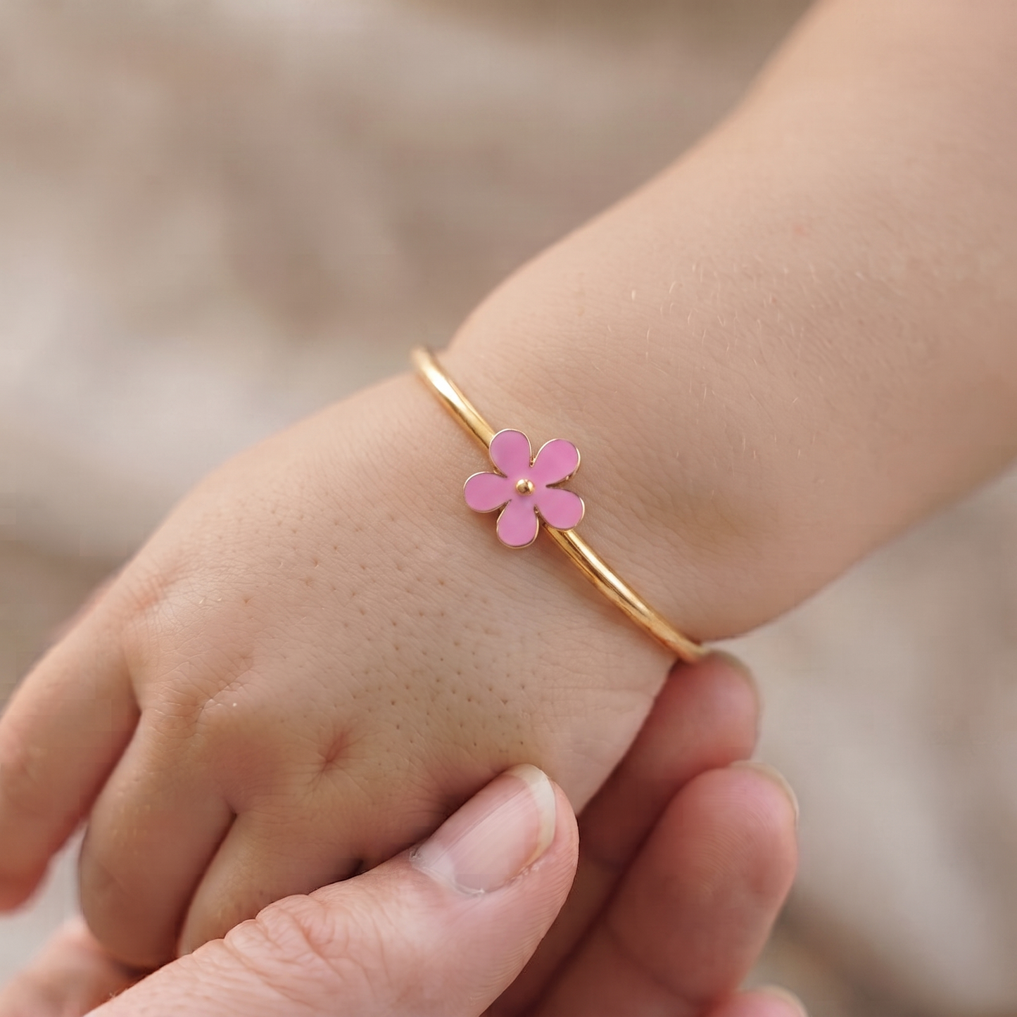 Flower Silver Kada