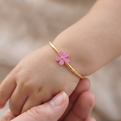 Flower Silver Kada