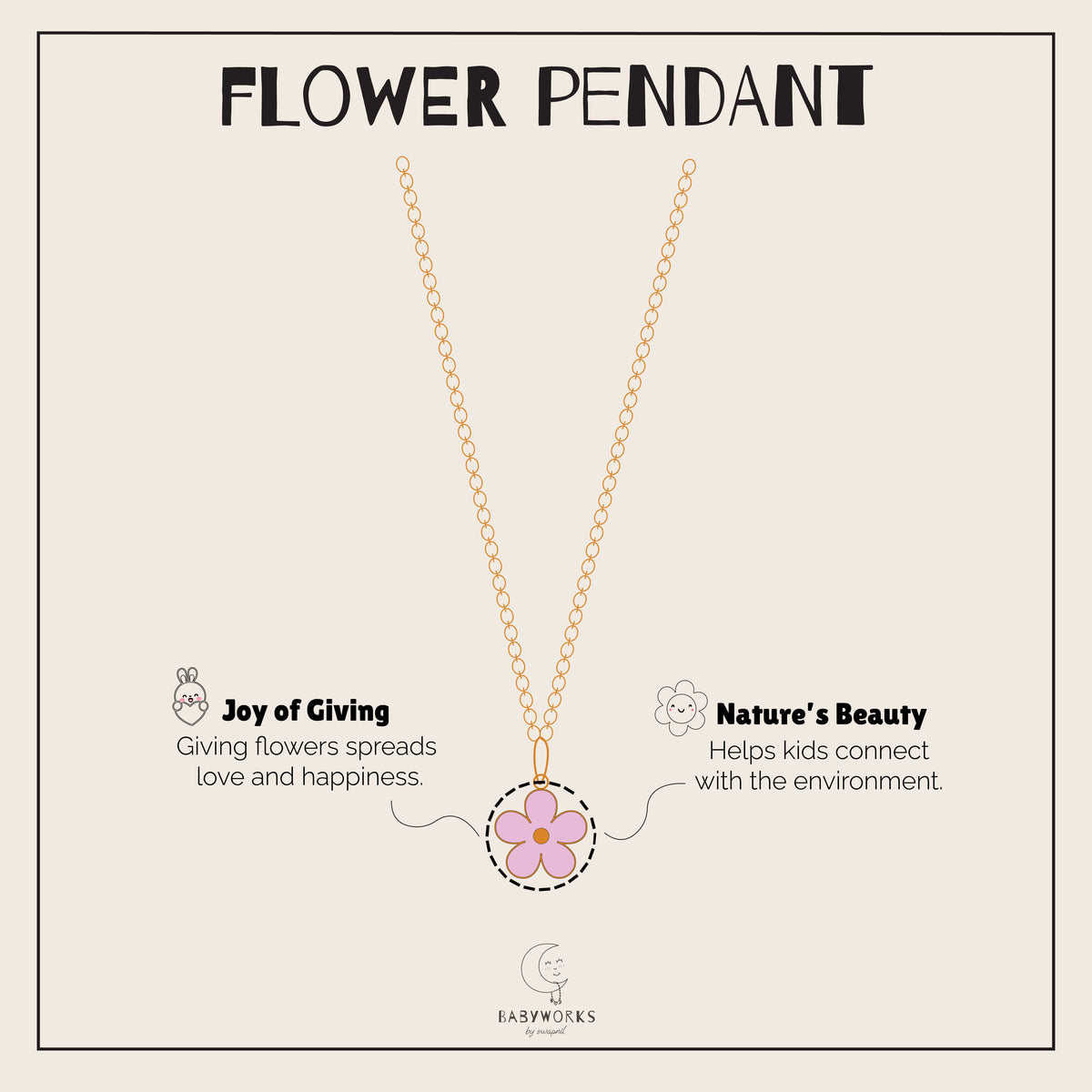 Flower Pendant With Chain Silver feature image