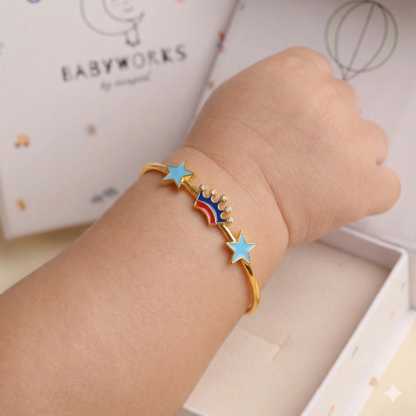Crown Stars Silver Kada
