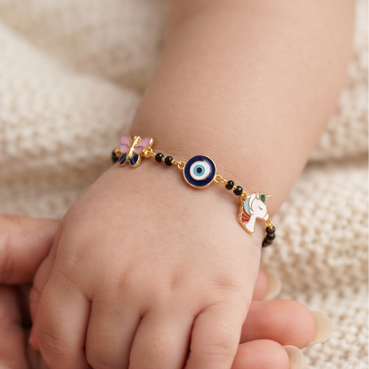 Butterfly Evil Eye Unicorn Silver Nazariya