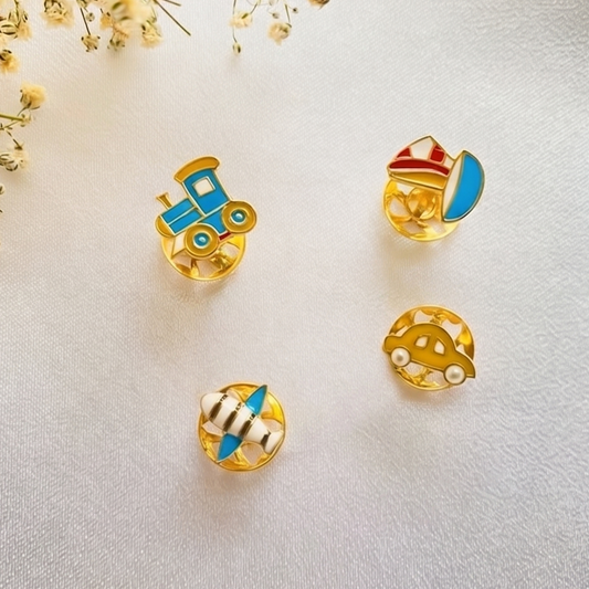Transport Kurta Gold Buttons Set