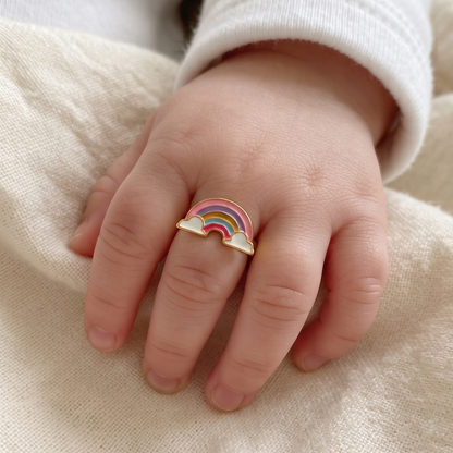 Colorful Rainbow Silver Ring