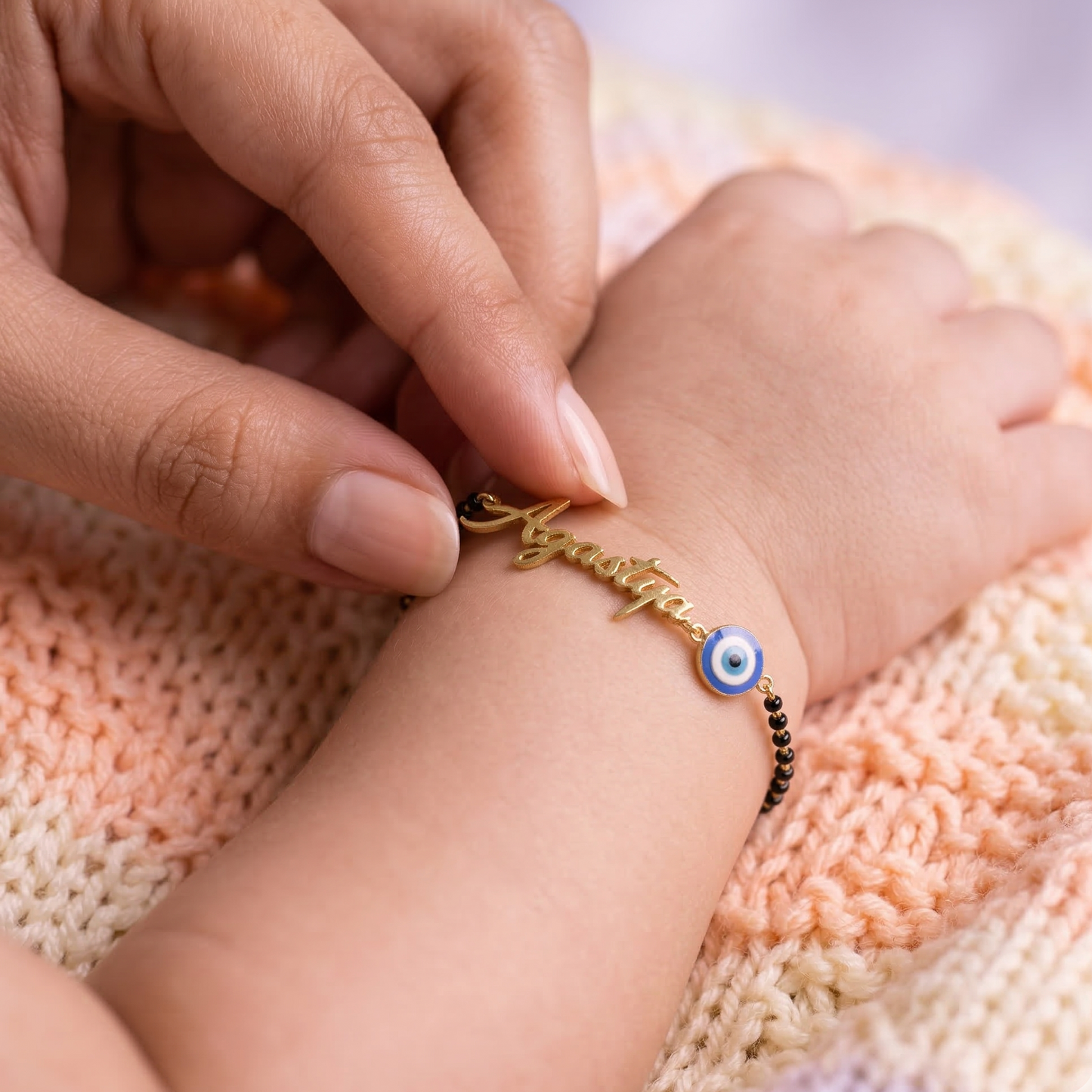 Personalized Name Evil Eye Silver Nazariya