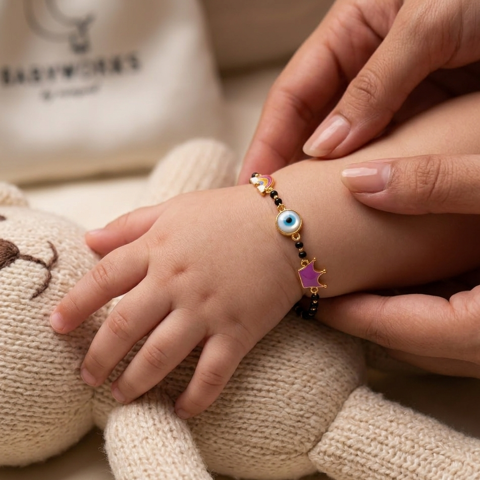 Evil-Eye Rainbow Crown Silver Nazariya