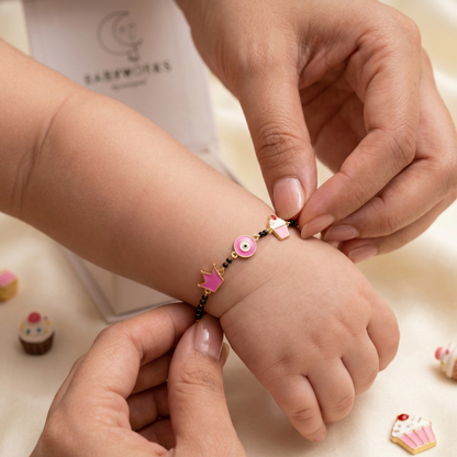 Crown Evil Eye Cupcake Silver Nazariya