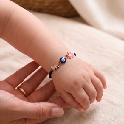 Butterfly Evil Eye Crown Silver Nazariya