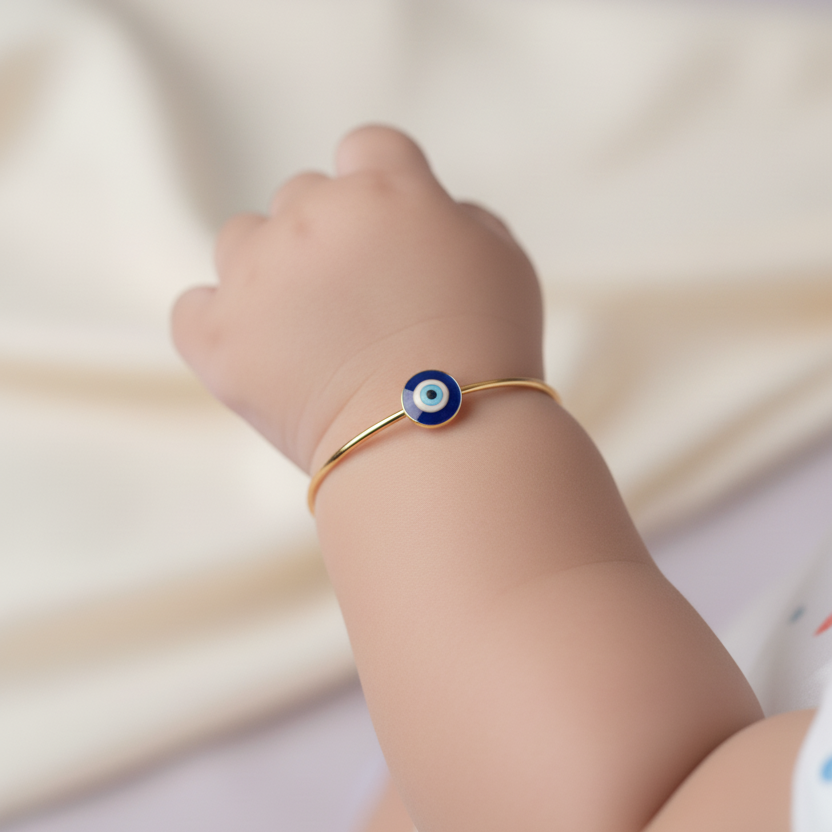 Evil Eye Silver Kada