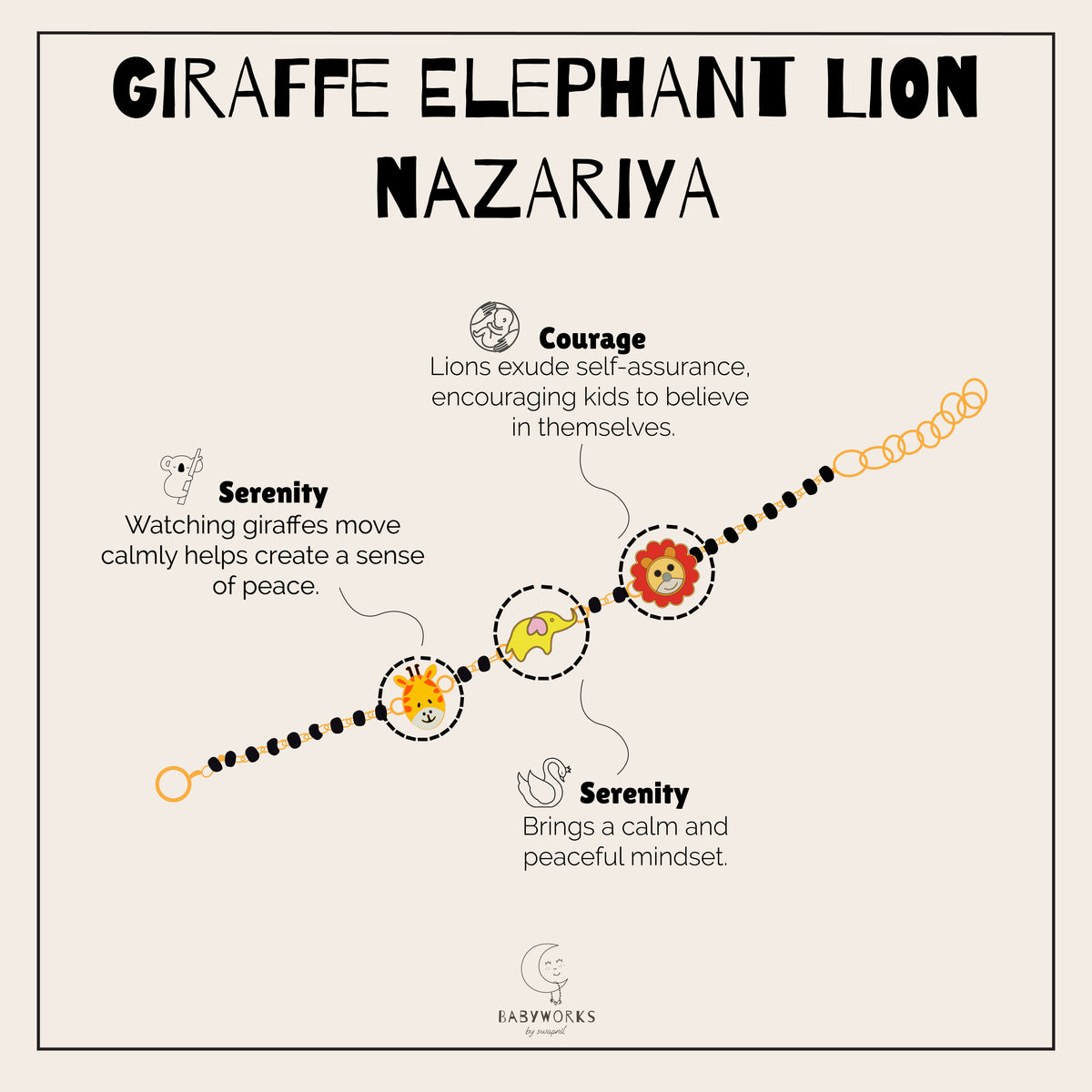Giraffe Elephant Lion Silver Nazariya feature image