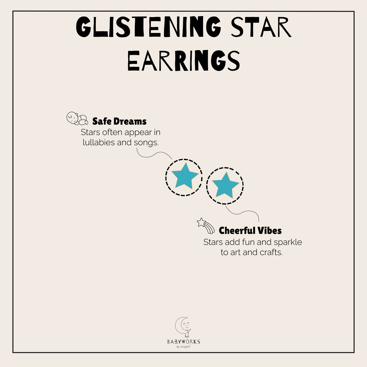 Glistening Star Earrings Silver feature image