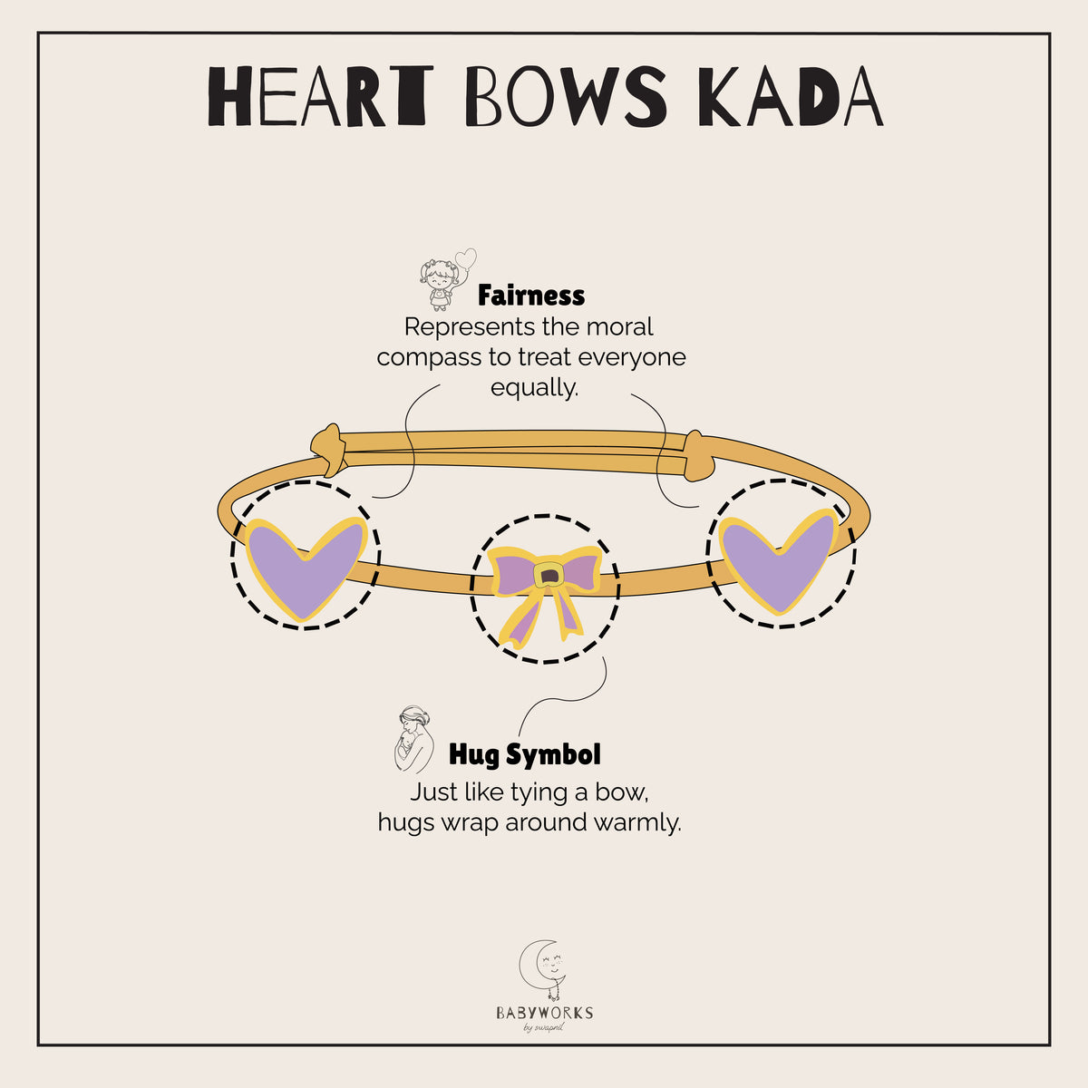 Heart Bows Gold Kada feature image