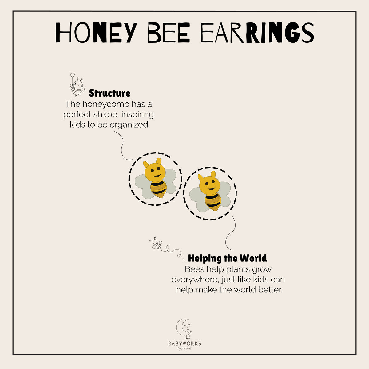 Honey Bee Gold Earrings feature image