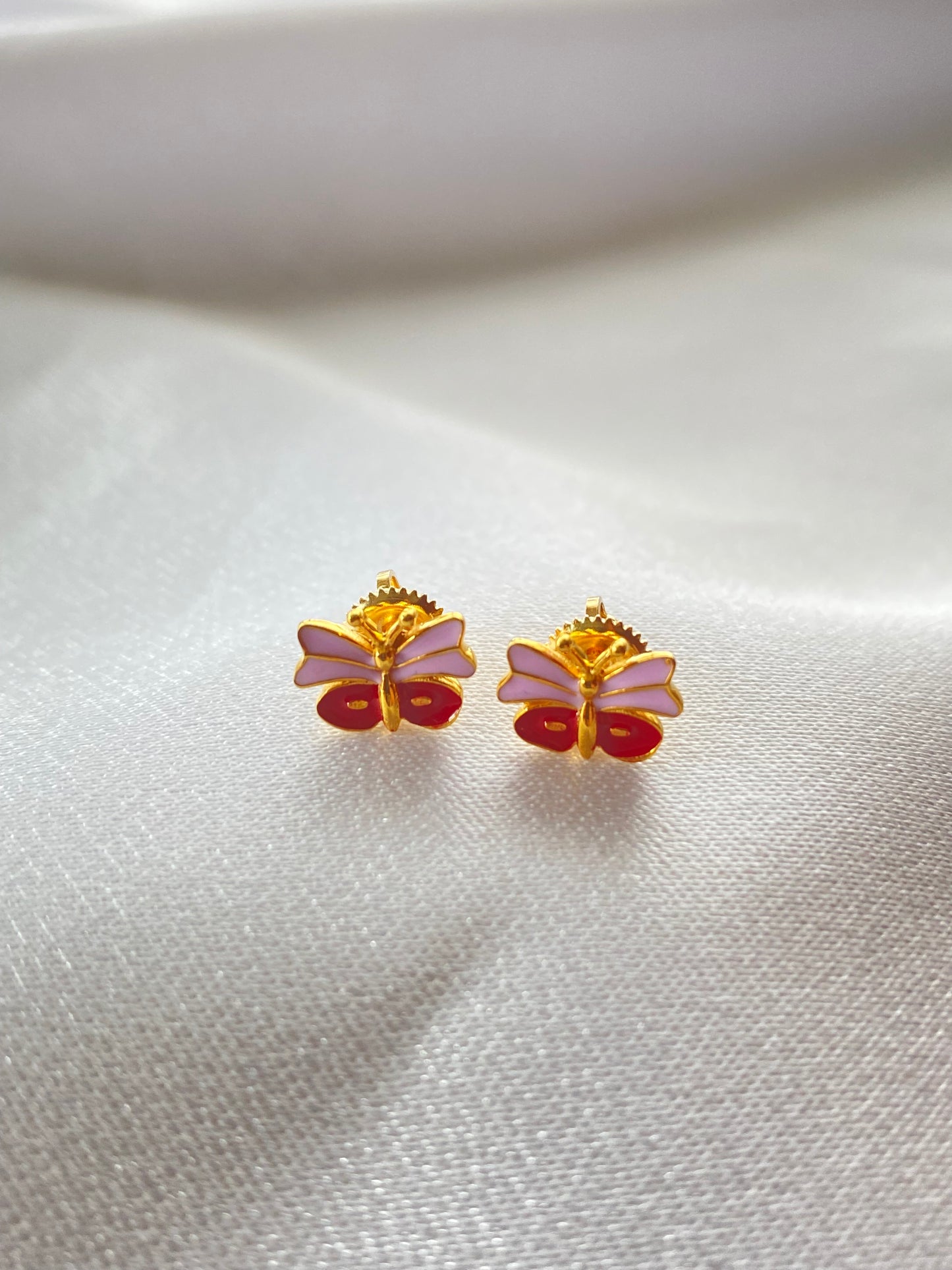 Magnificent Butterfly Gold Earrings