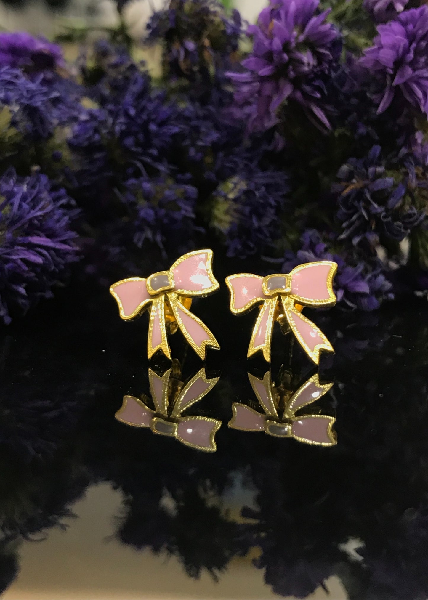 Winsome Bow Gold Earrings