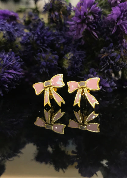 Winsome Bow Silver Earrings