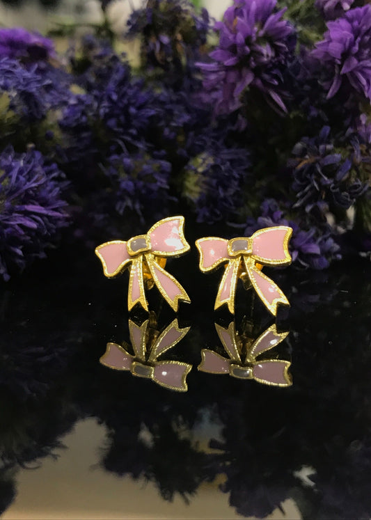 Winsome Bow Earrings Silver