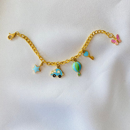 Star Car Key Silver Bracelet