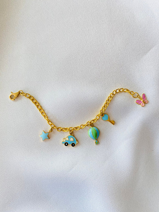 Star Car Key Bracelet Silver