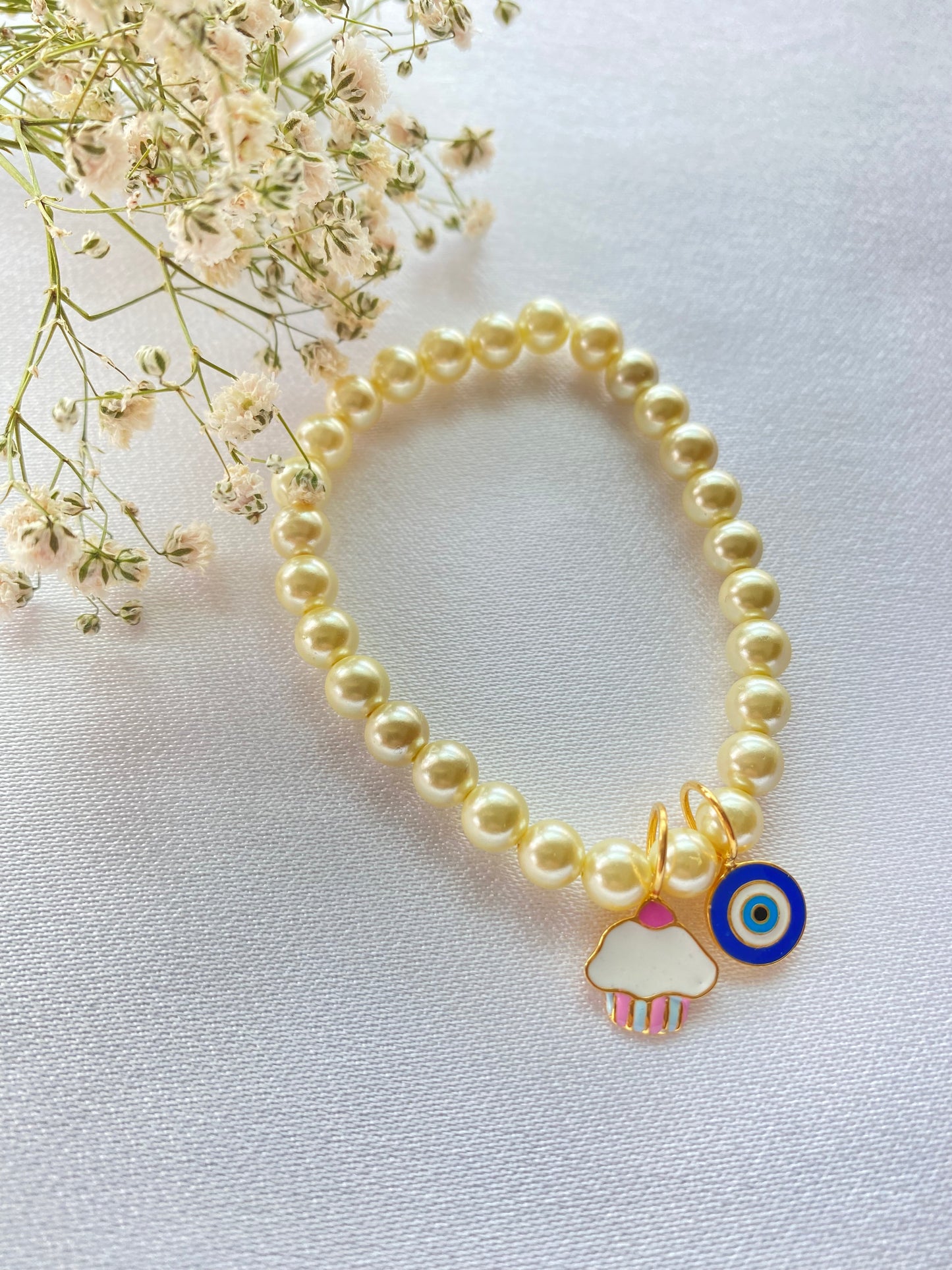 Cupcake Evil-Eye Gold Bracelet