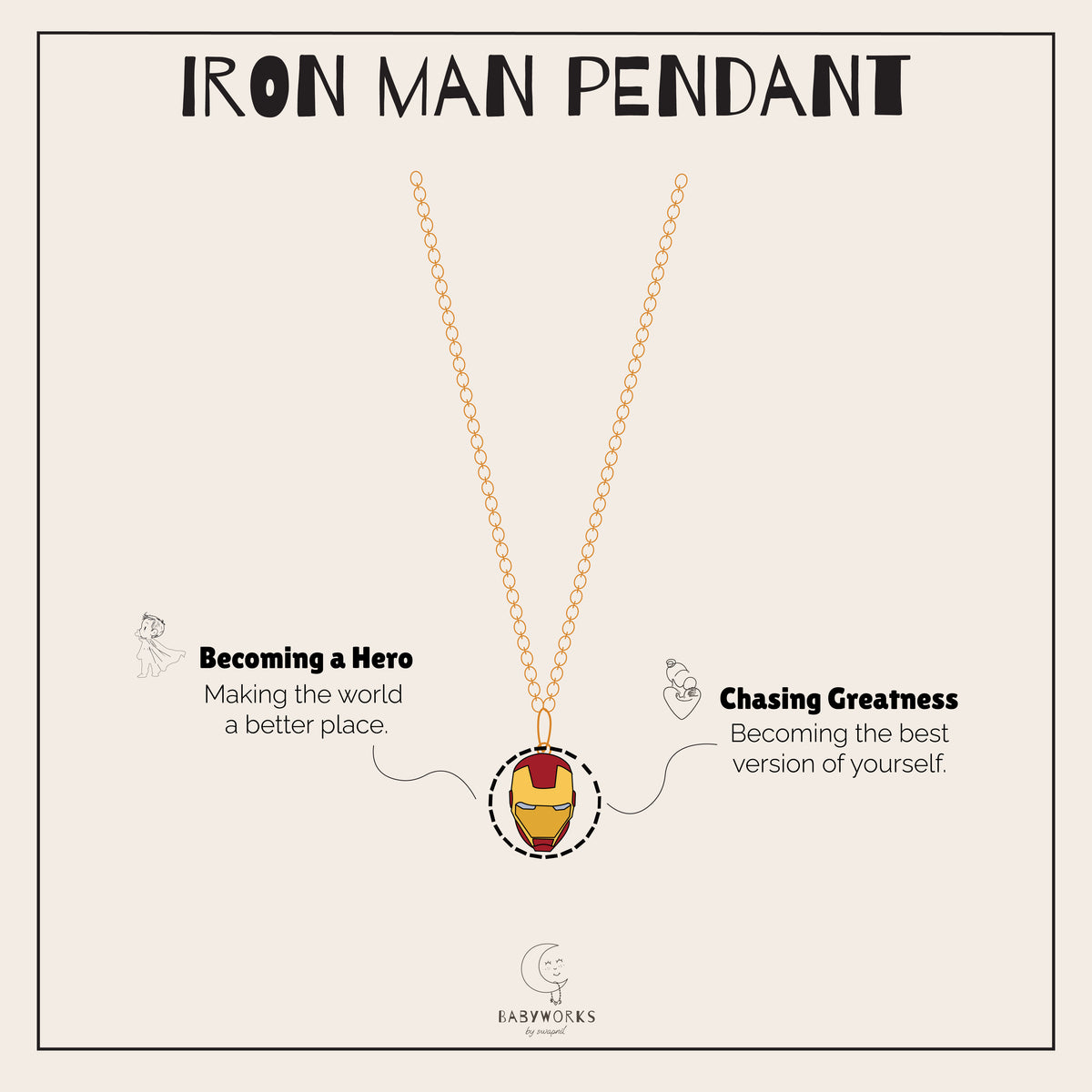 Ironman Pendant With Chain Silver feature image