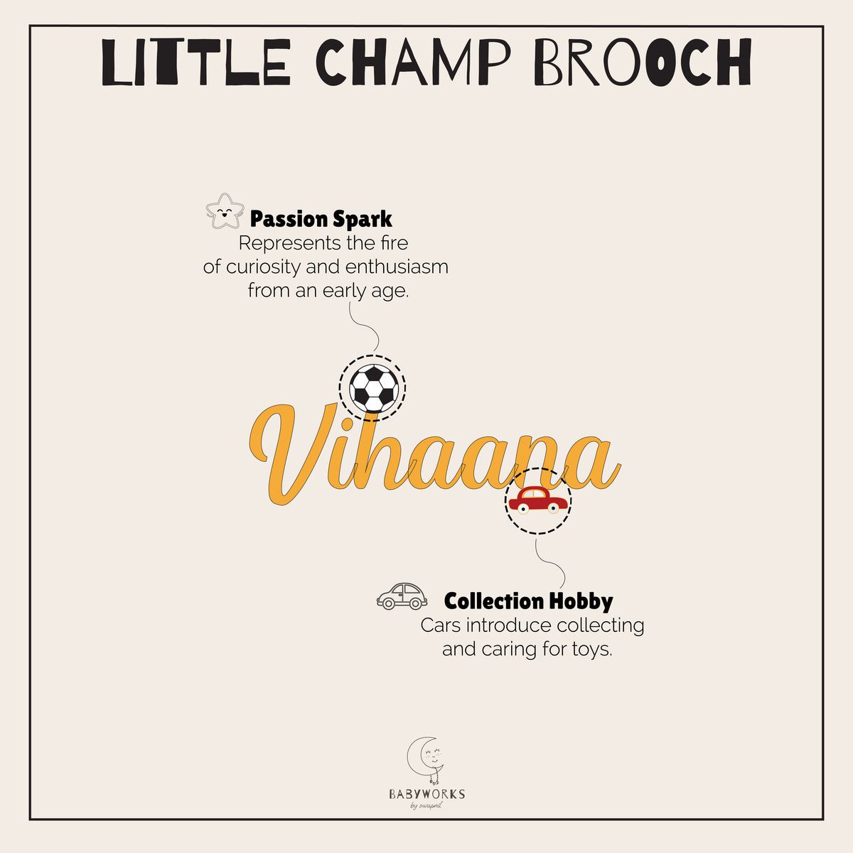 Personalized Name Car Football Brooch Silver feature image