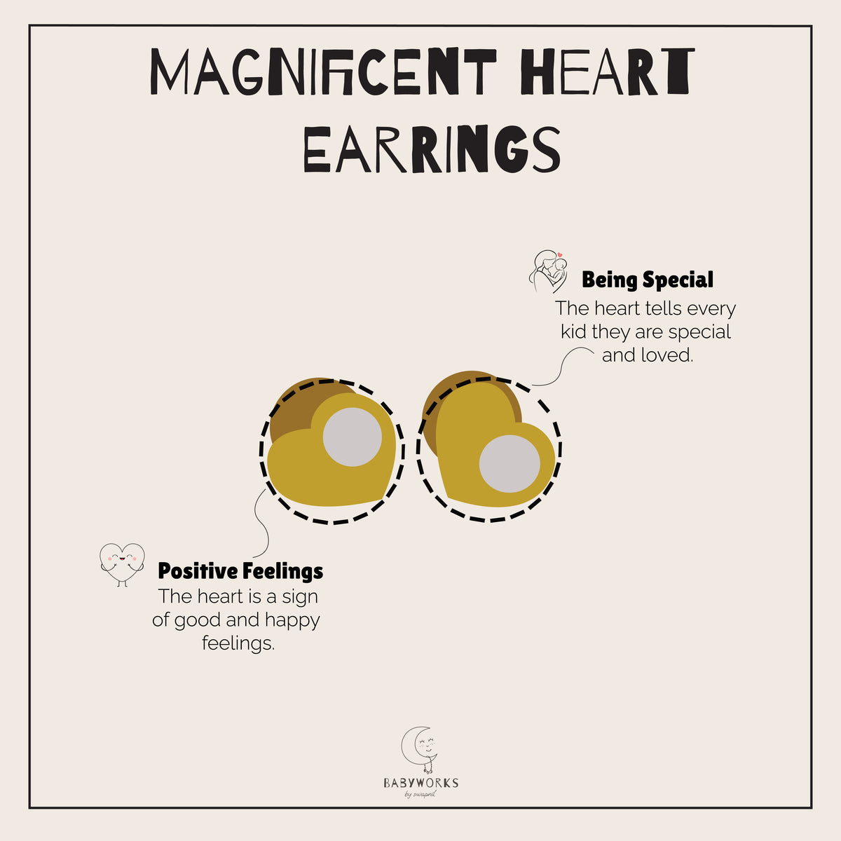 Magnificent Heart Gold Earrings feature image