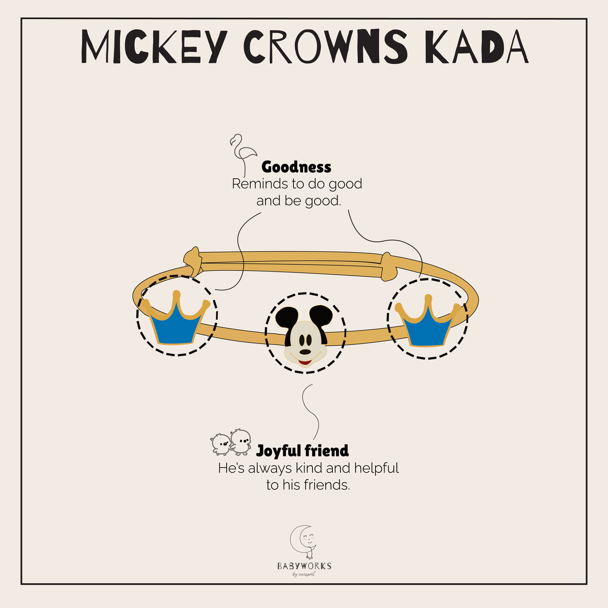 Mickey Crowns Gold Kada feature image