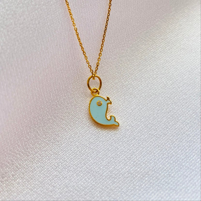 Dolphin Silver Pendant With Chain