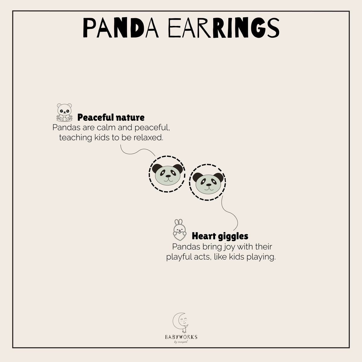 Panda Earrings Silver feature image