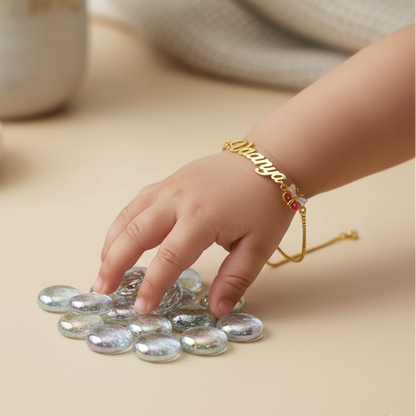 Personalized Name Butterfly Silver Bracelet