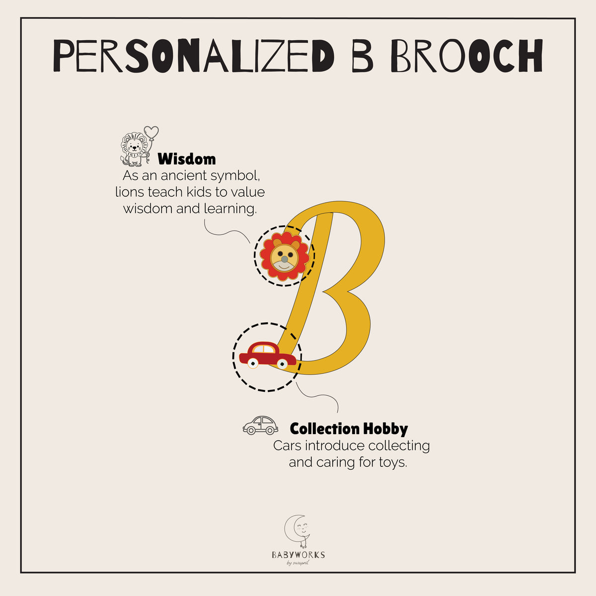 Personalized Silver B Brooch feature image