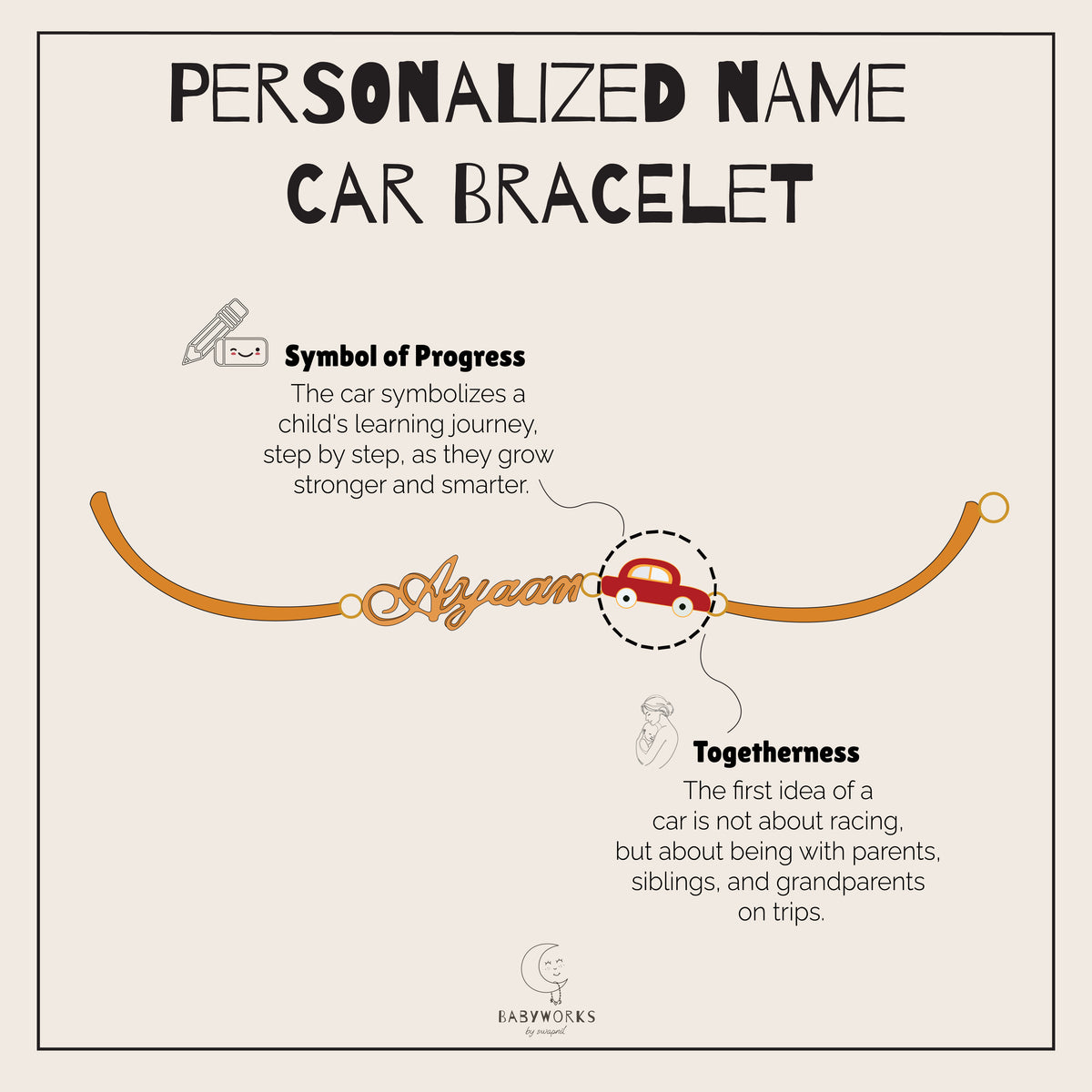 Personalized Name Car Silver Bracelet feature image